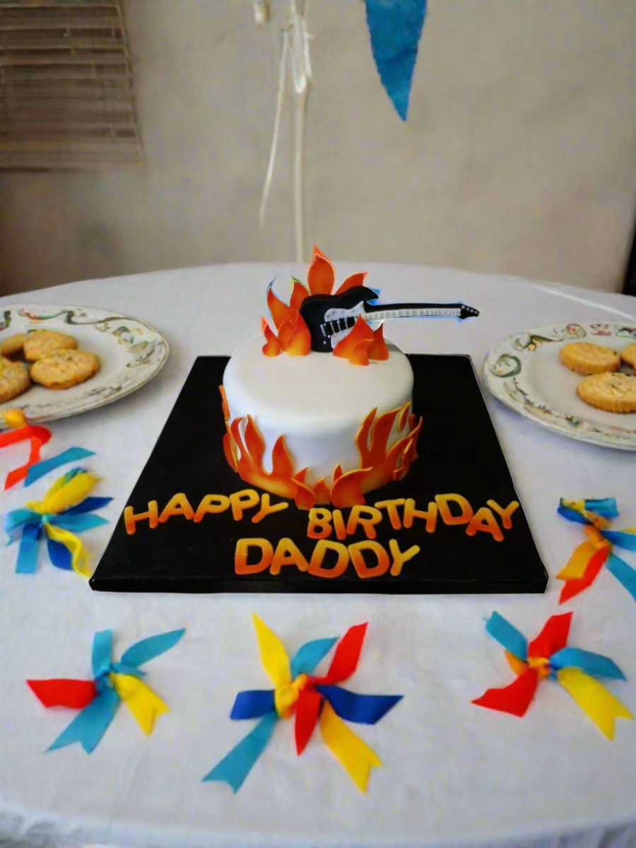 Guitar Fondant Cake
