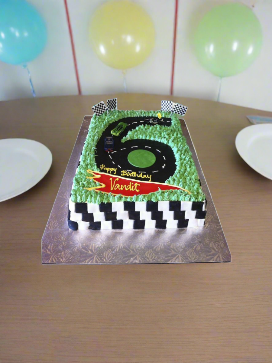 Vandit Car Track Cake