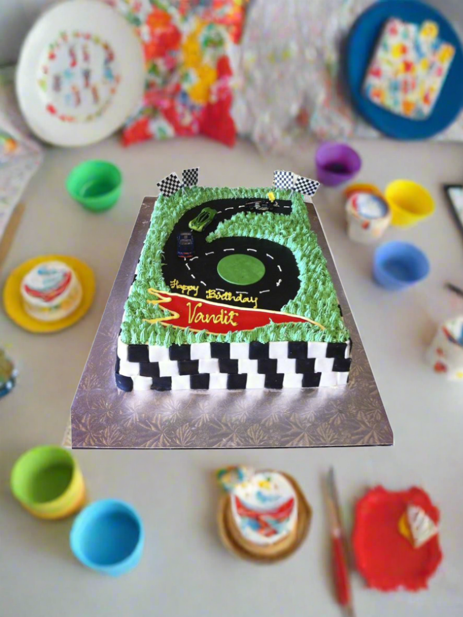Vandit Car Track Cake