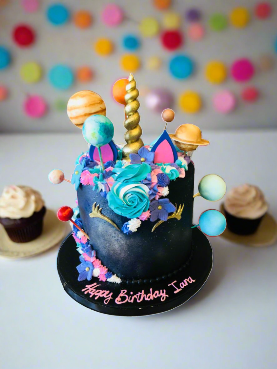 Space Unicorn Fondant Cake