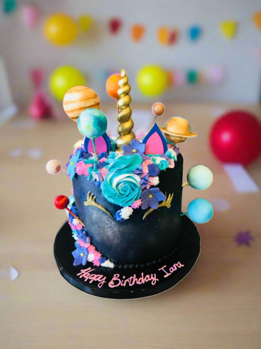 Space Unicorn Fondant Cake