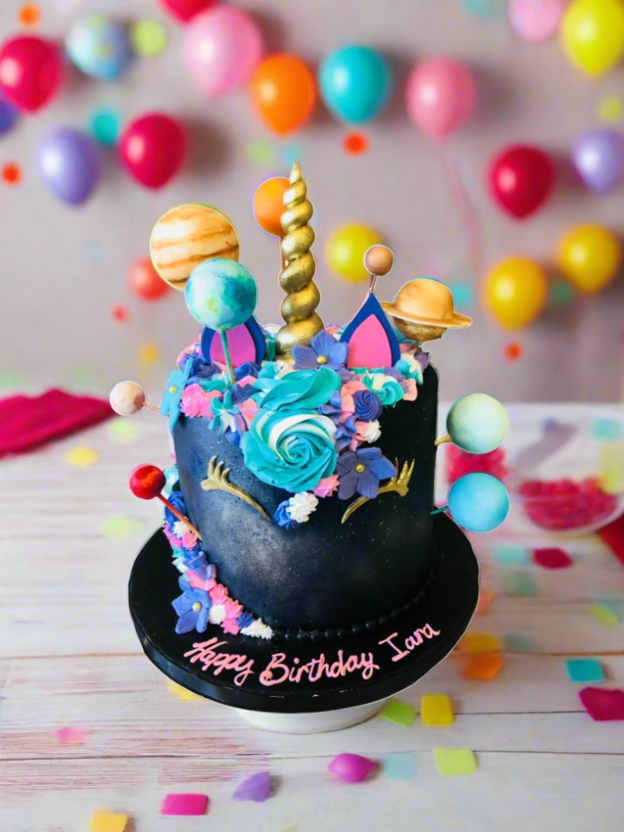 Space Unicorn Fondant Cake