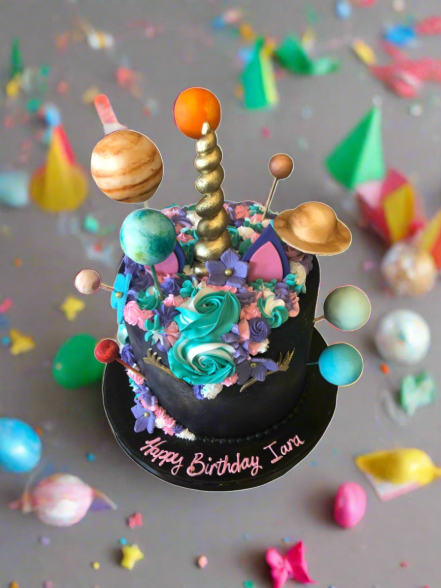 Space Unicorn Fondant Cake