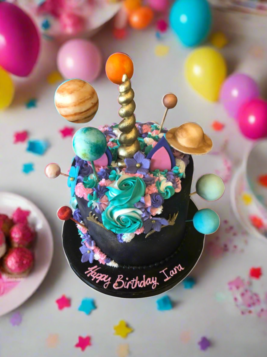 Space Unicorn Fondant Cake