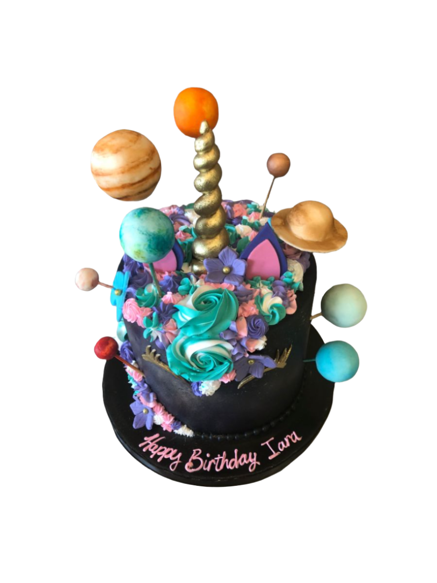 Space Unicorn Fondant Cake