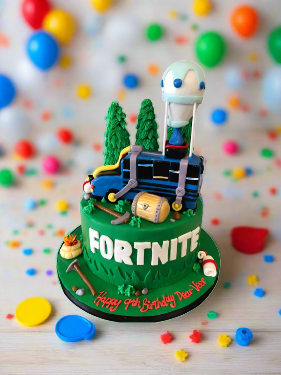 Fortnite Fondant Birthday Cake