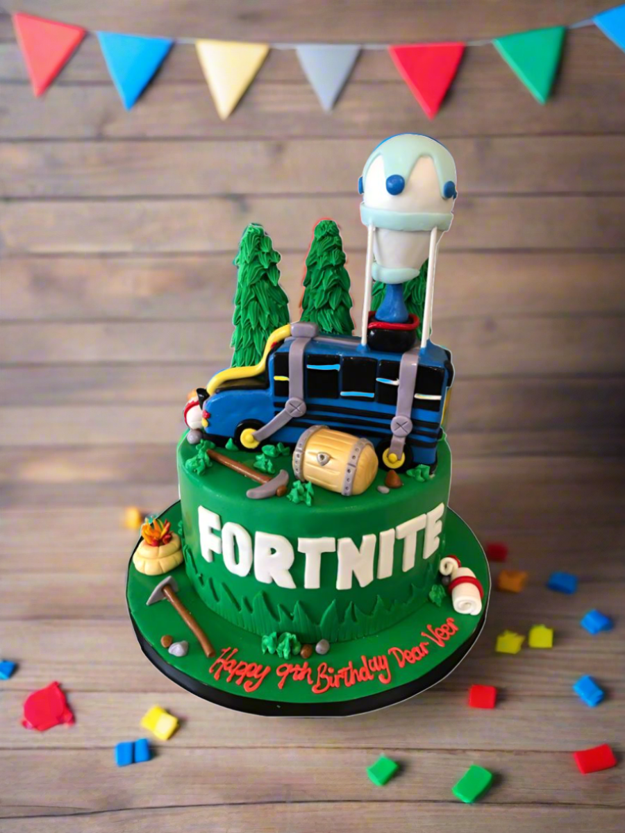 Fortnite Fondant Birthday Cake