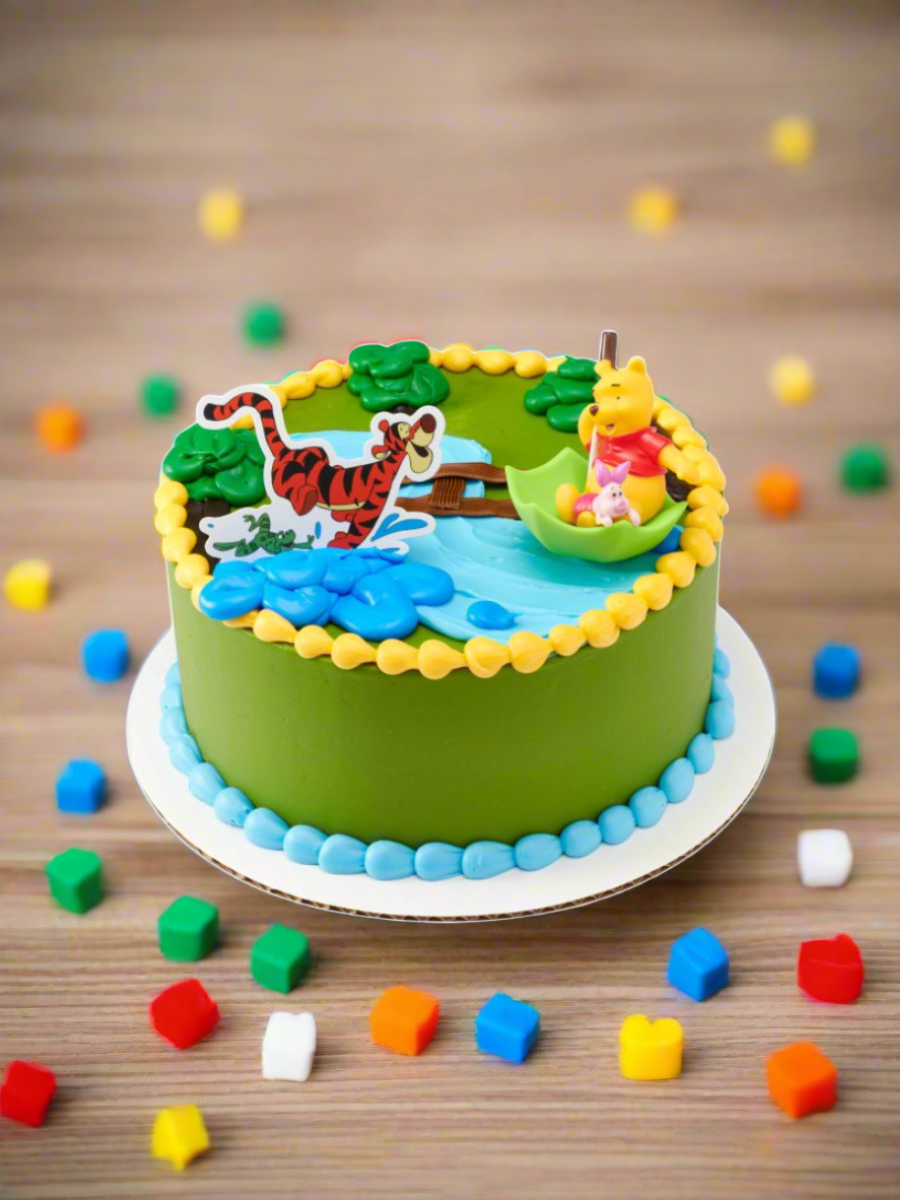 Winnie The Pooh, Piglet & Tiger Hunny Raindrops Cake