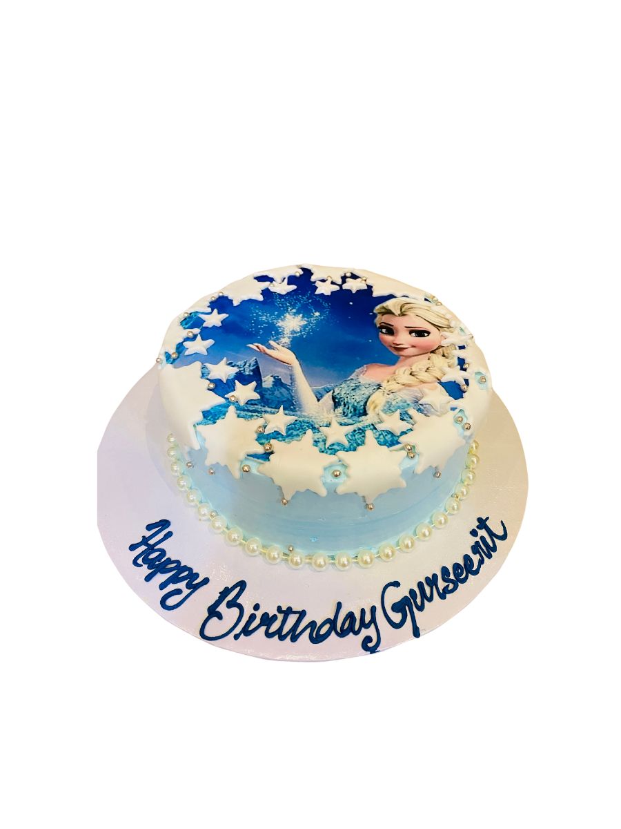Frozen Snowflake Cream Cake