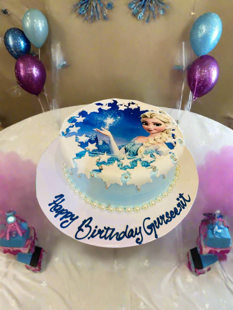 Frozen Snowflake Cream Cake
