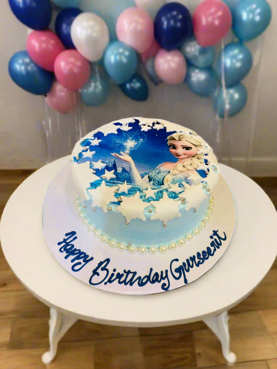 Frozen Snowflake Cream Cake