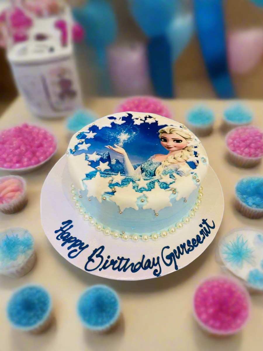 Frozen Snowflake Cream Cake