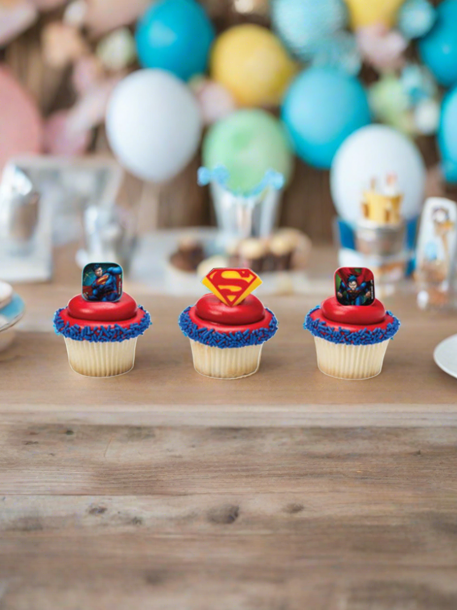 Superman Shield Cupcakes - (Pack of 6)