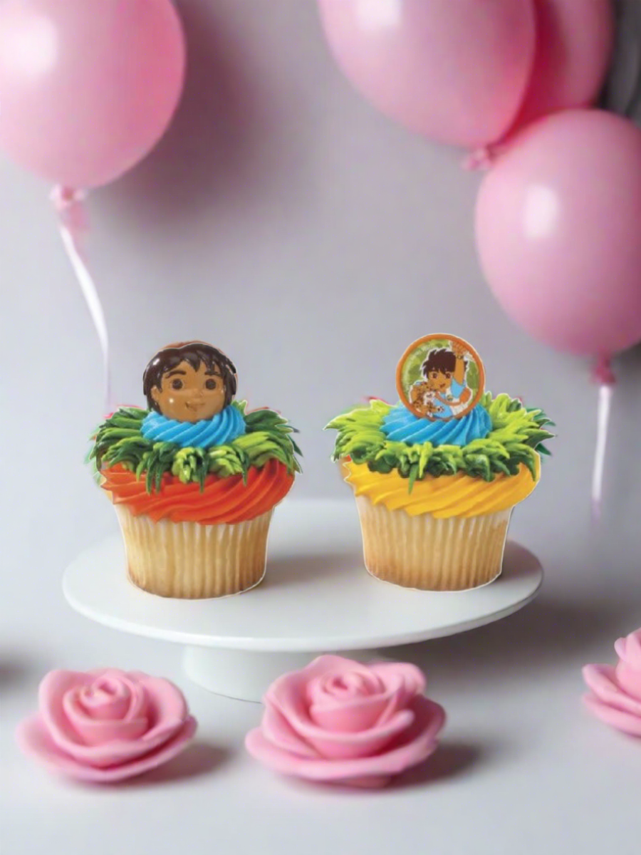 DiegoBaby Jaguar Rings Cupcakes - (Pack of 6)