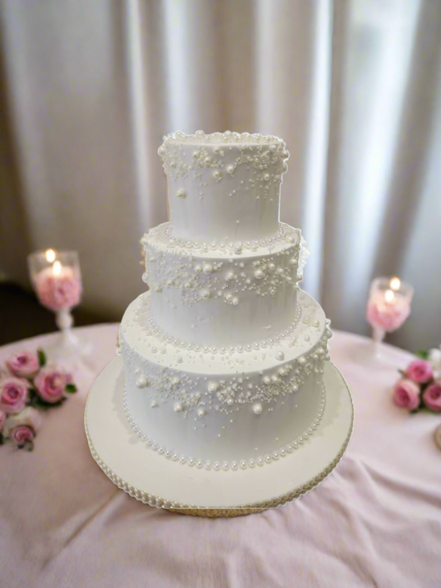 Classic White Wedding Cake