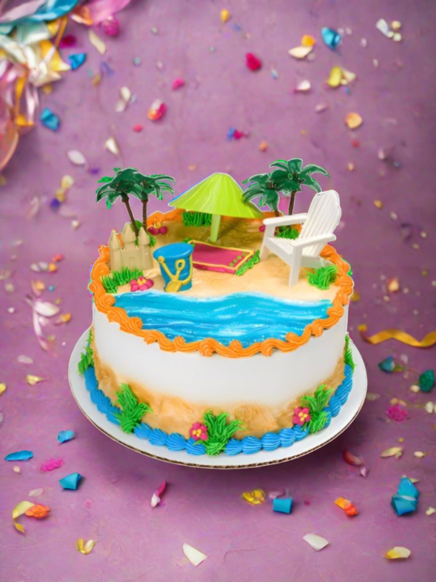 Beach Chair & Umbrella Cake