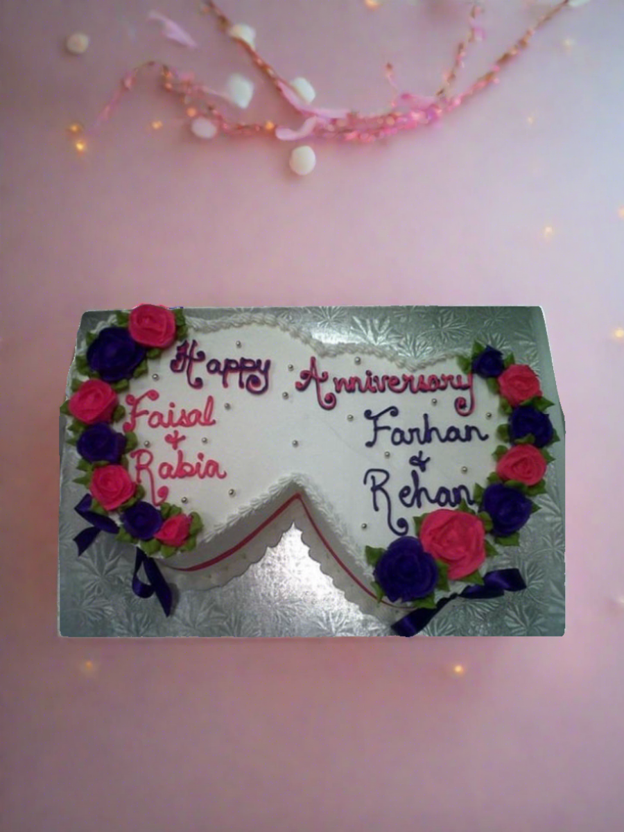 Rabia Double Heart Anniversary Cake