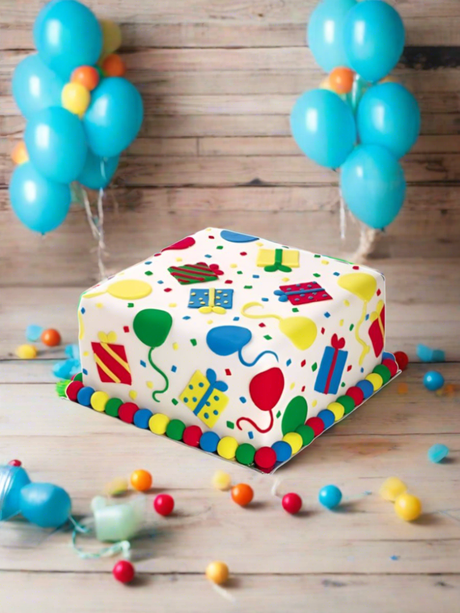 Balloons & Gifts Cake