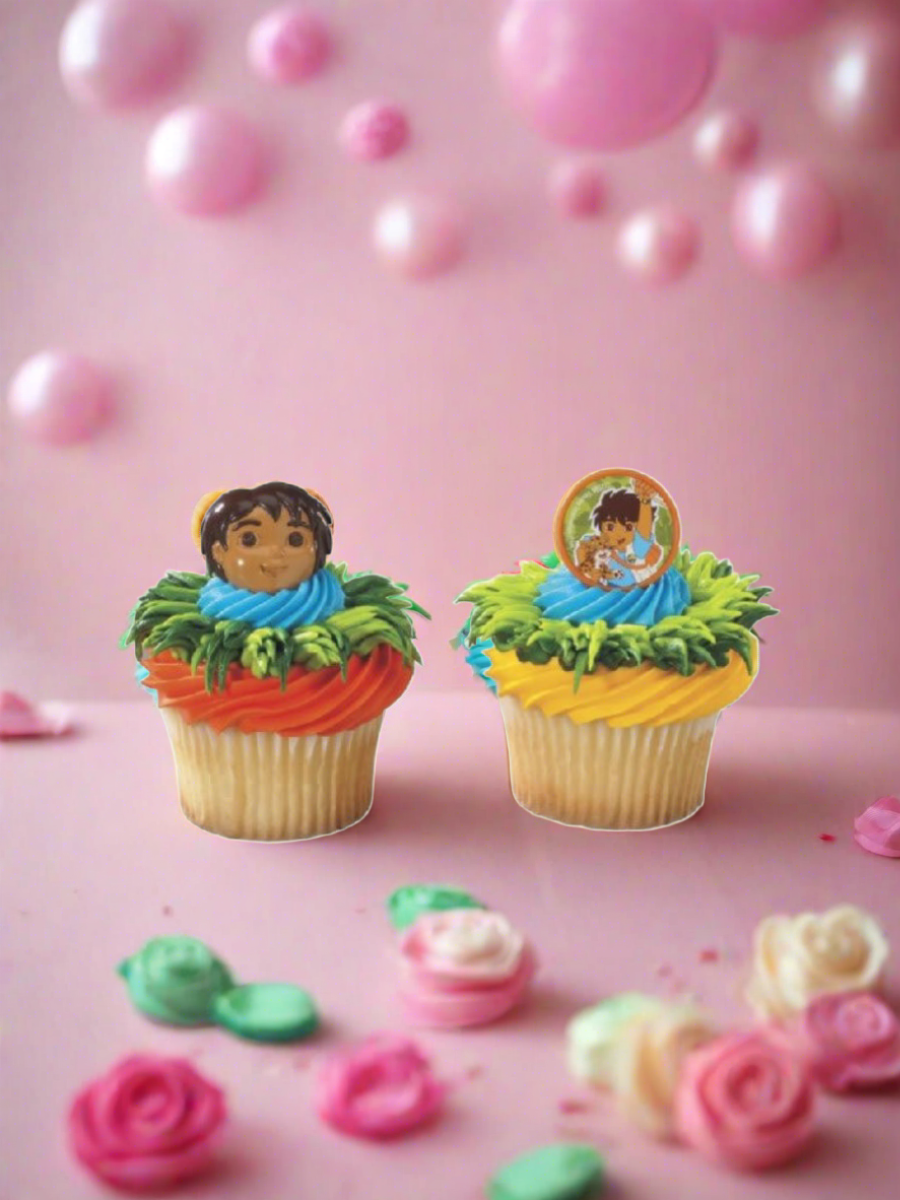 DiegoBaby Jaguar Rings Cupcakes - (Pack of 6)