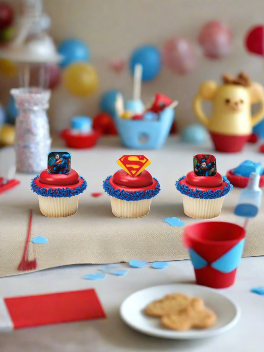 Superman Shield Cupcakes - (Pack of 6)