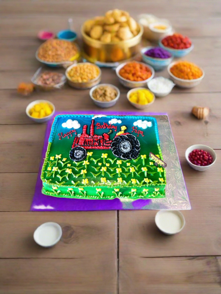 Tractor Lohri Cake
