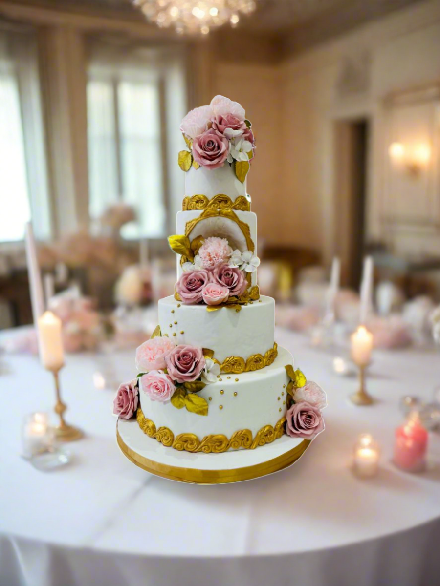 Rose Fantasy Tiered Wedding Cake