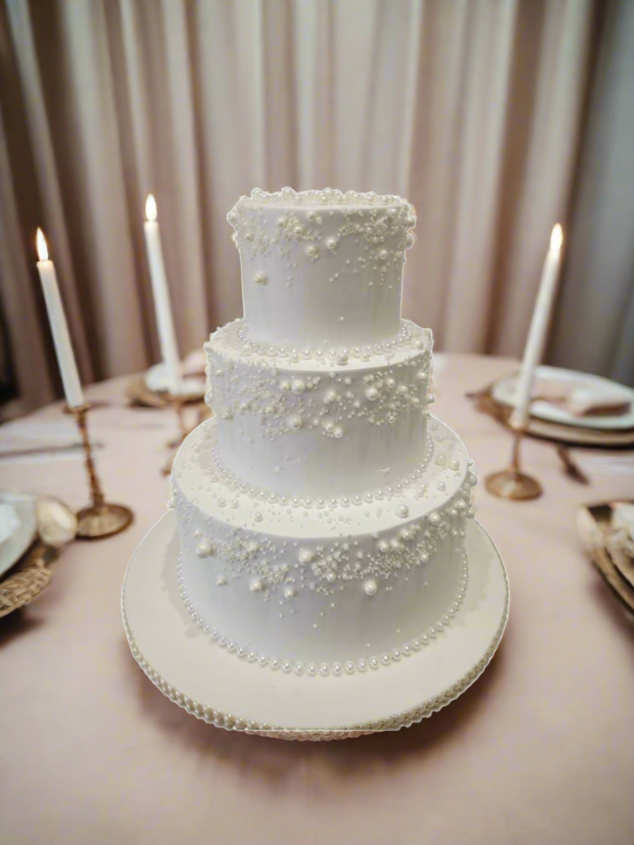 Classic White Wedding Cake