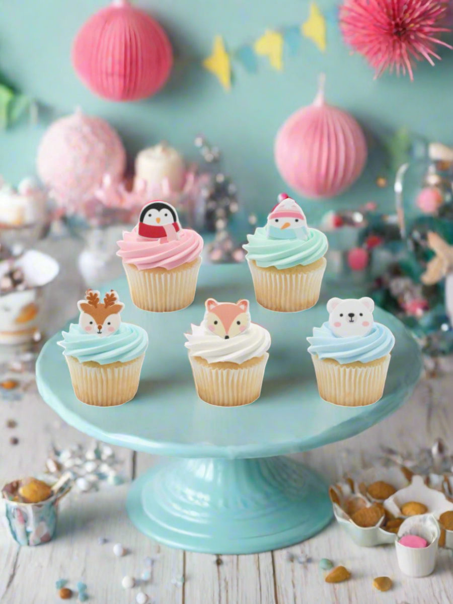 Winter Friends Cupcakes - (Pack of 6)