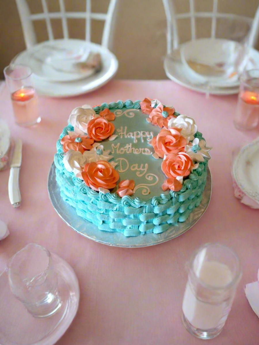 Teal Basket Cake