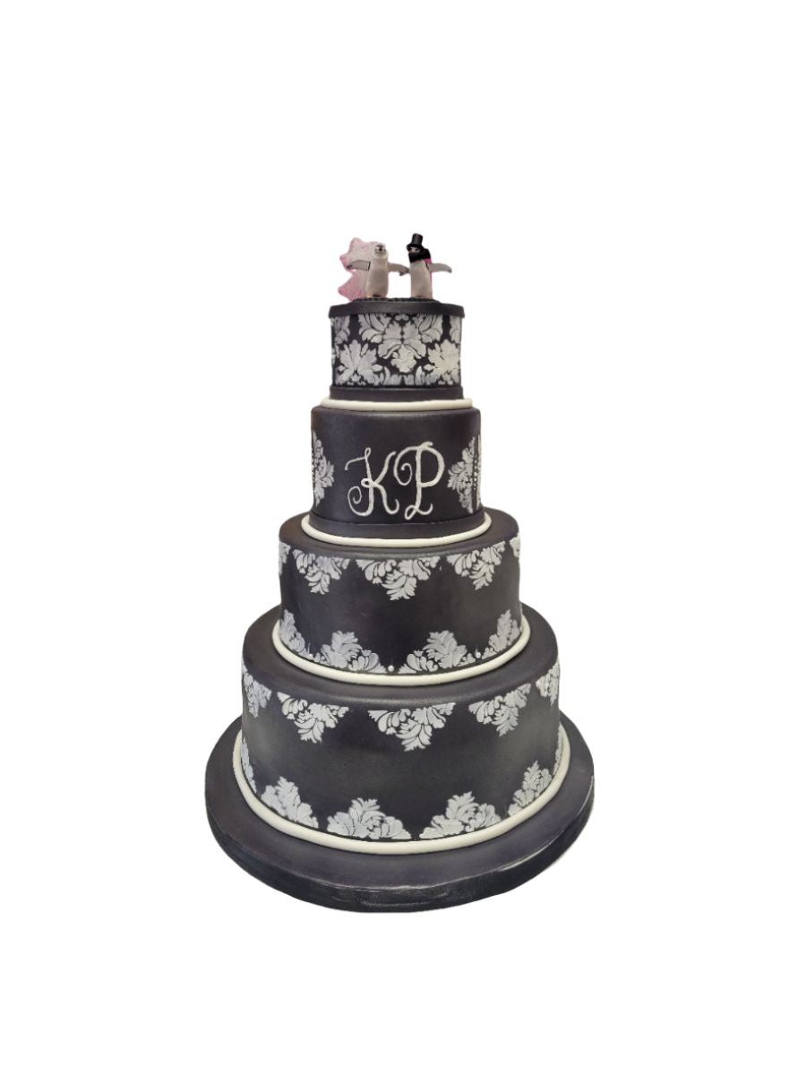 Black & White Wedding Cake