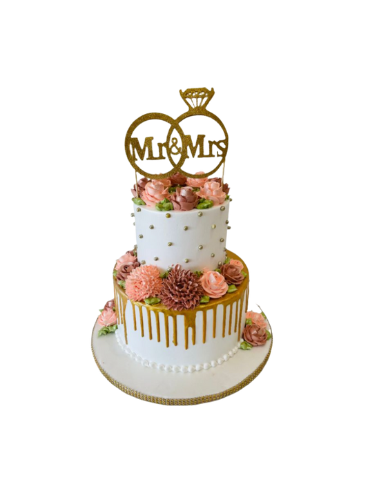 Mr. & Mrs. Wedding Cake