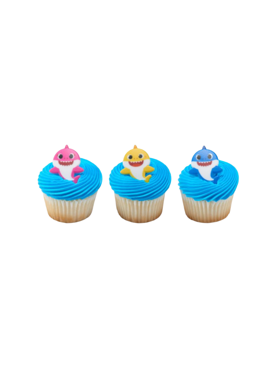 Baby Shark Cupcakes - (Pack of 6)