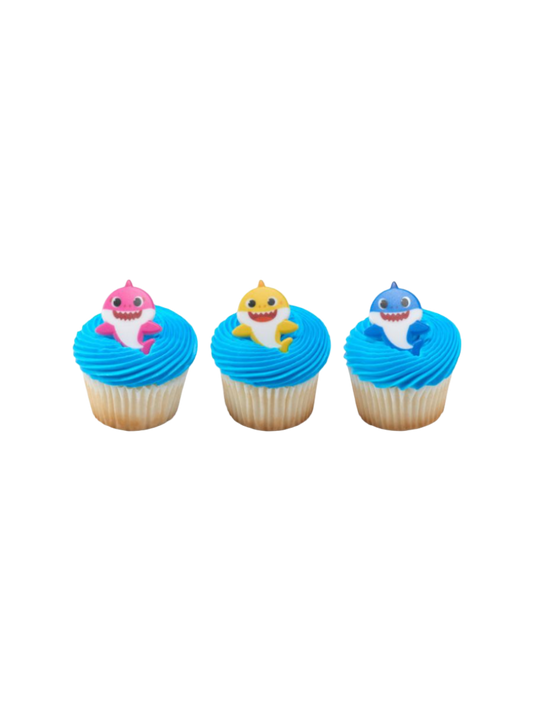 Baby Shark Cupcakes - (Pack of 6)
