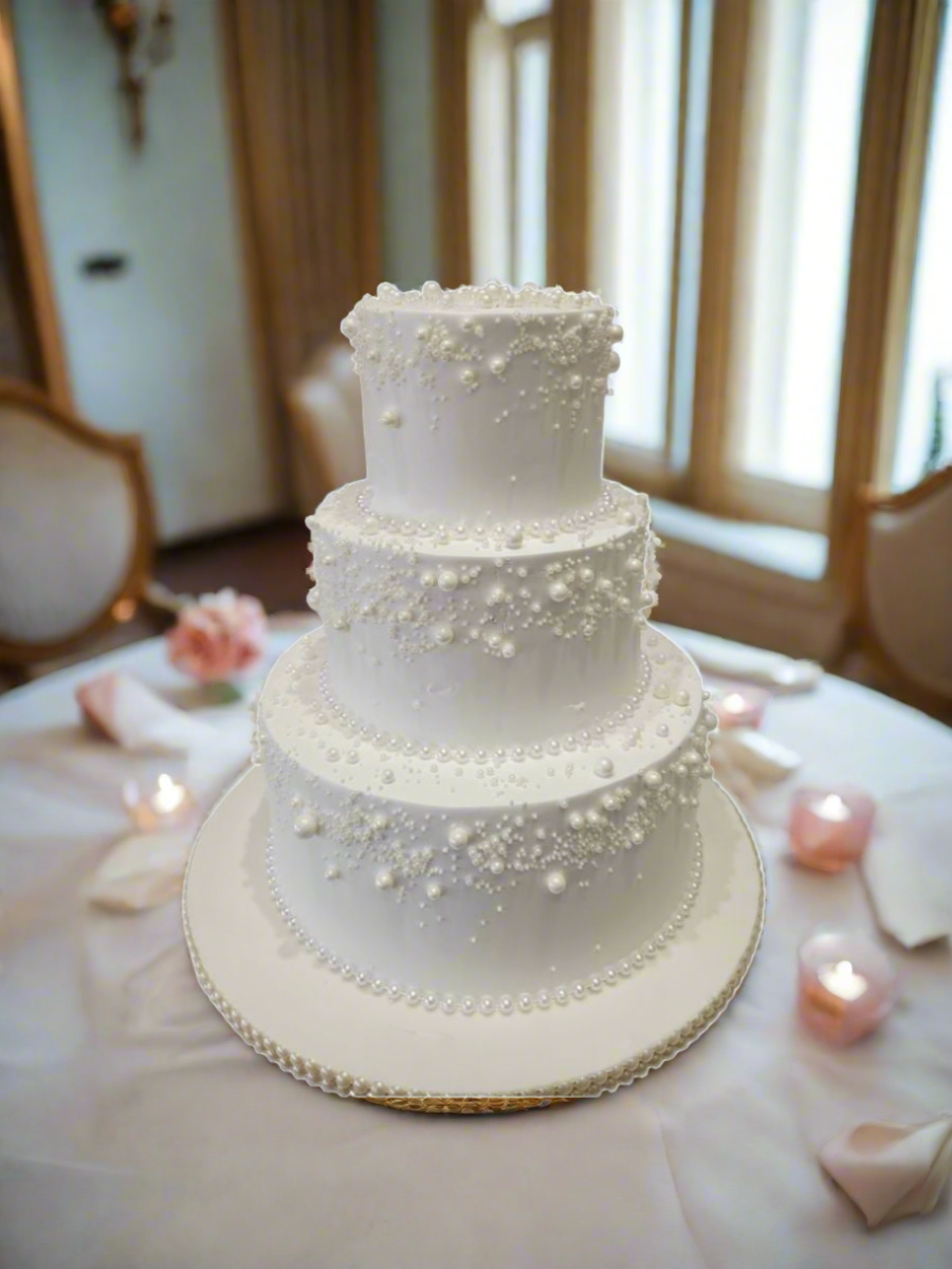 Classic White Wedding Cake