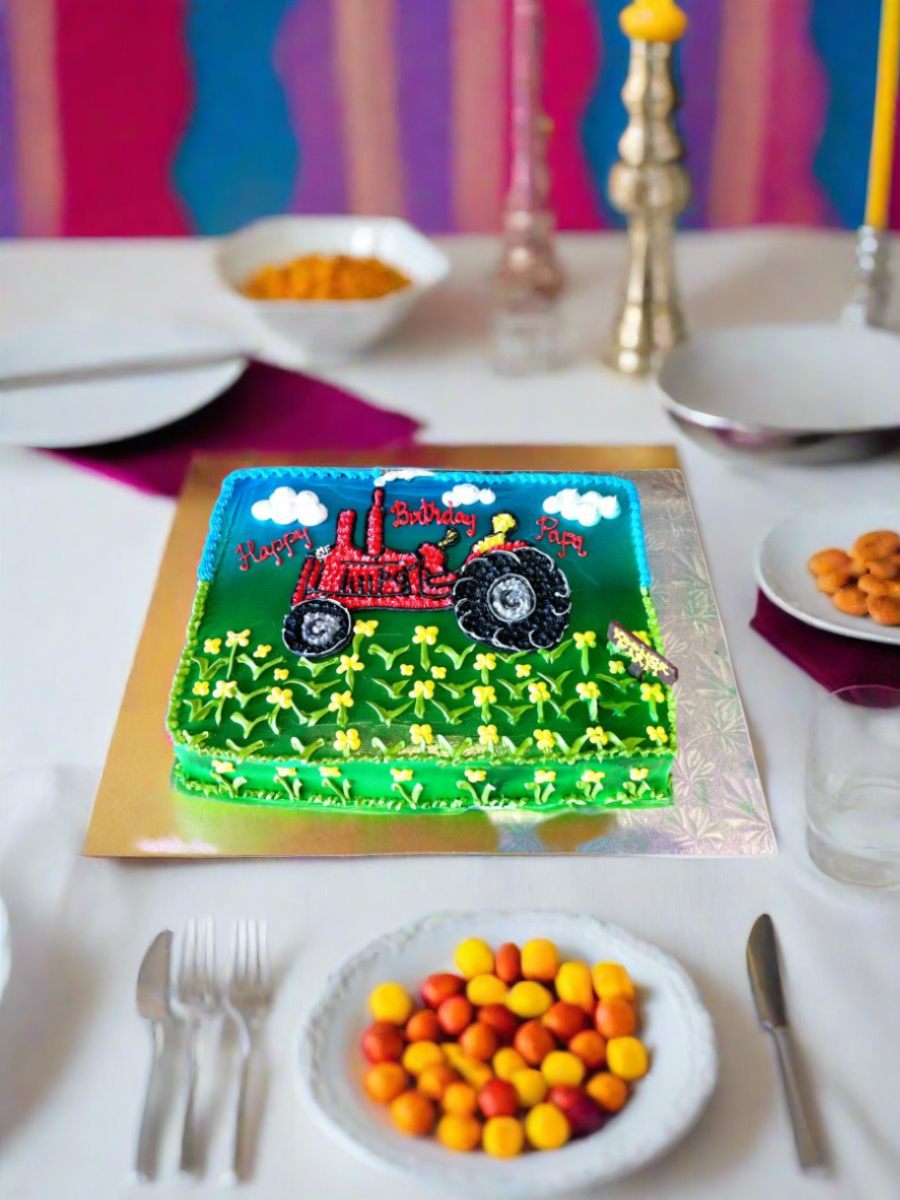 Tractor Lohri Cake