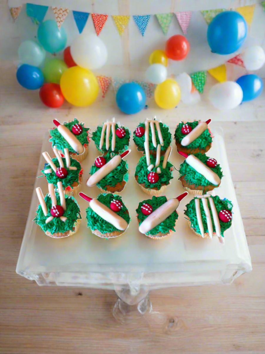 Cricket Cupcakes - (Pack Of 6)