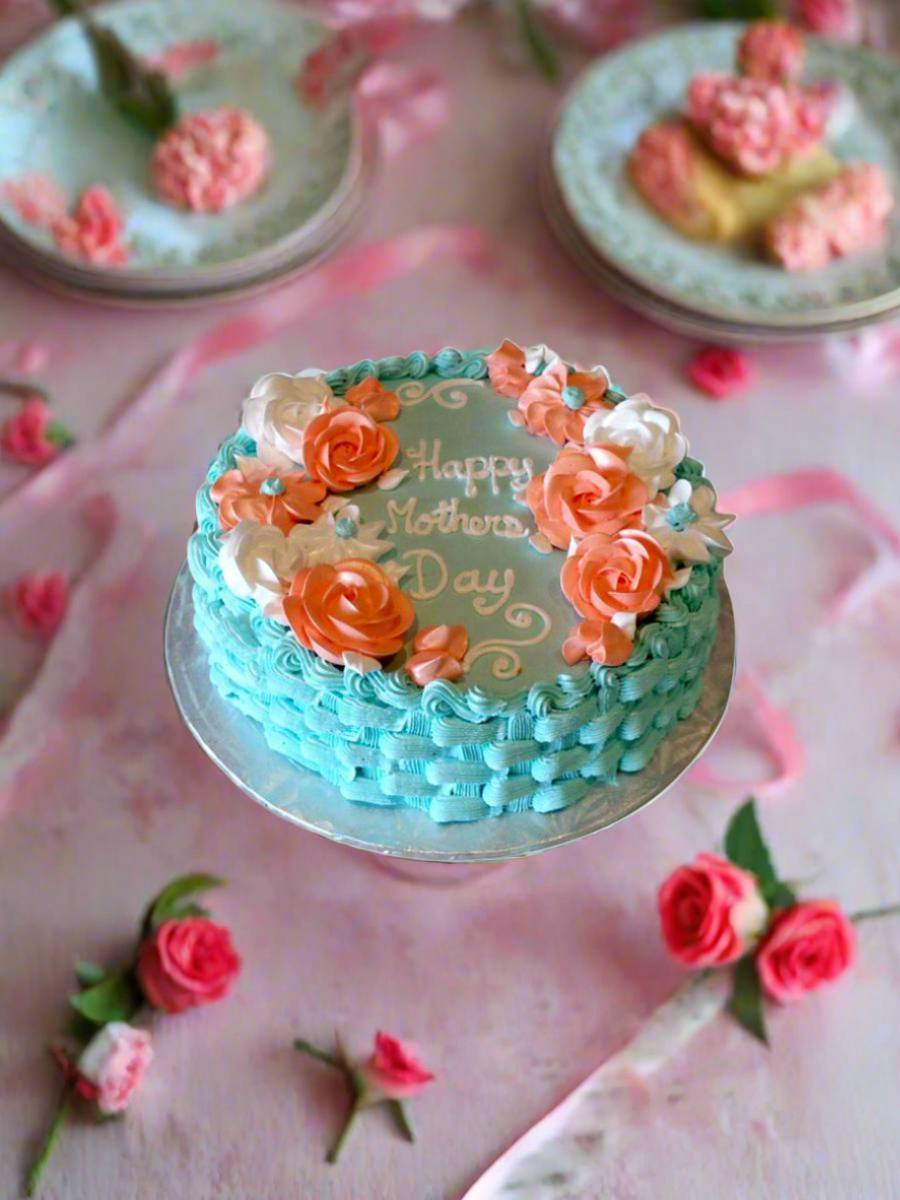 Teal Basket Cake