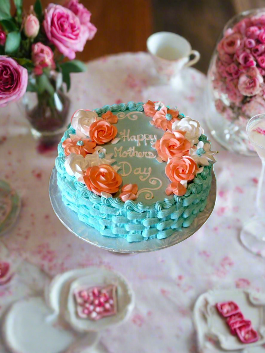 Teal Basket Cake