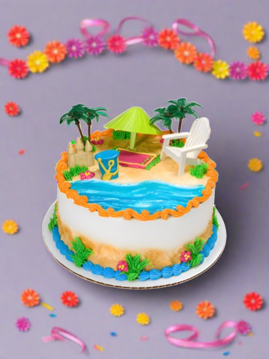 Beach Chair & Umbrella Cake