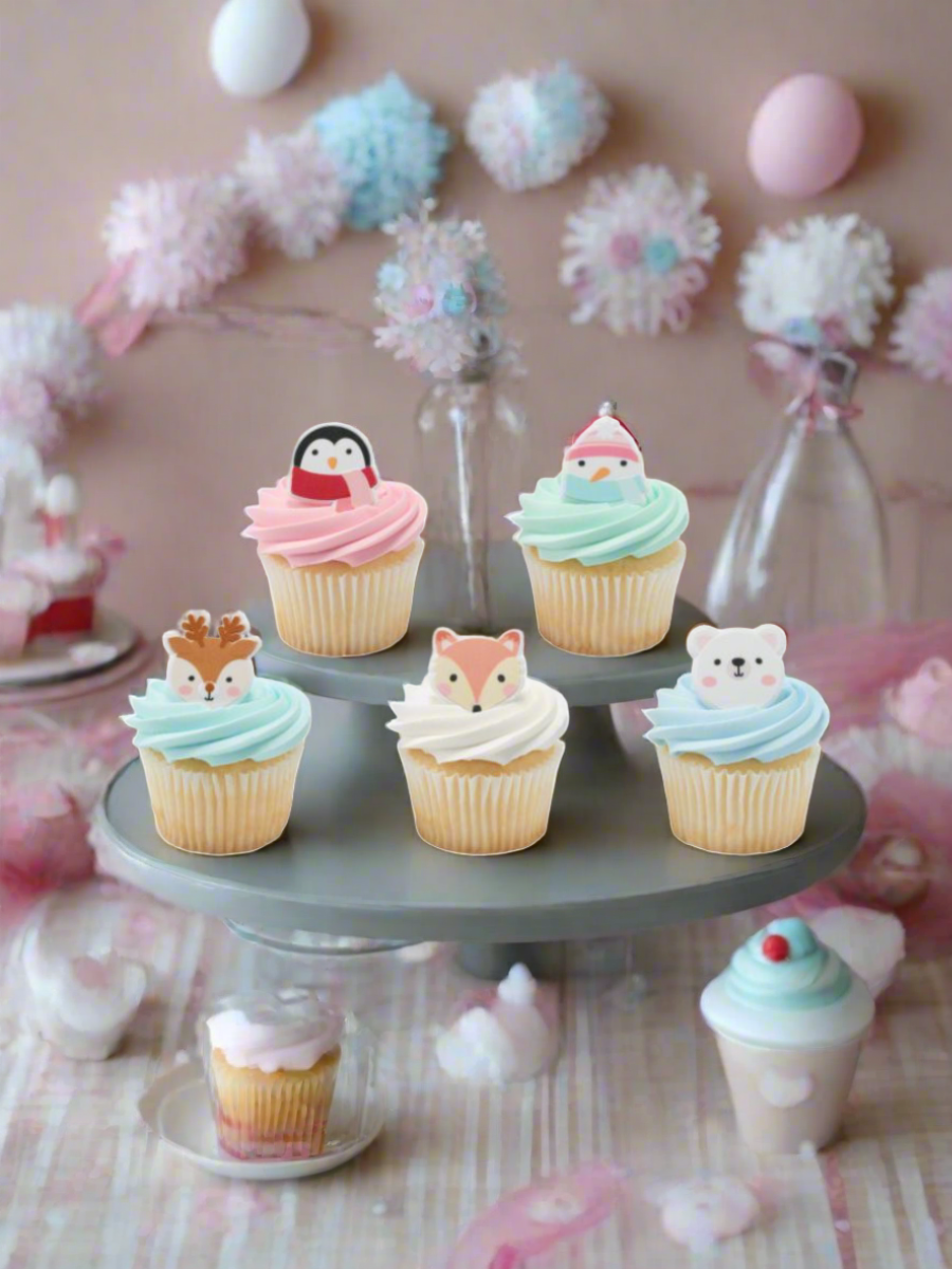 Winter Friends Cupcakes - (Pack of 6)
