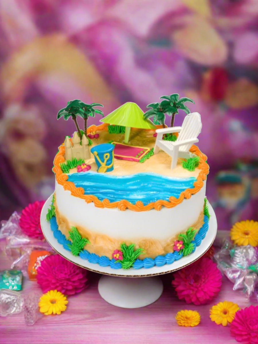 Beach Chair & Umbrella Cake