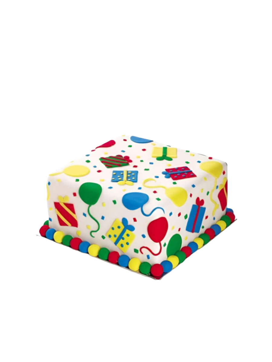 Balloons & Gifts Cake