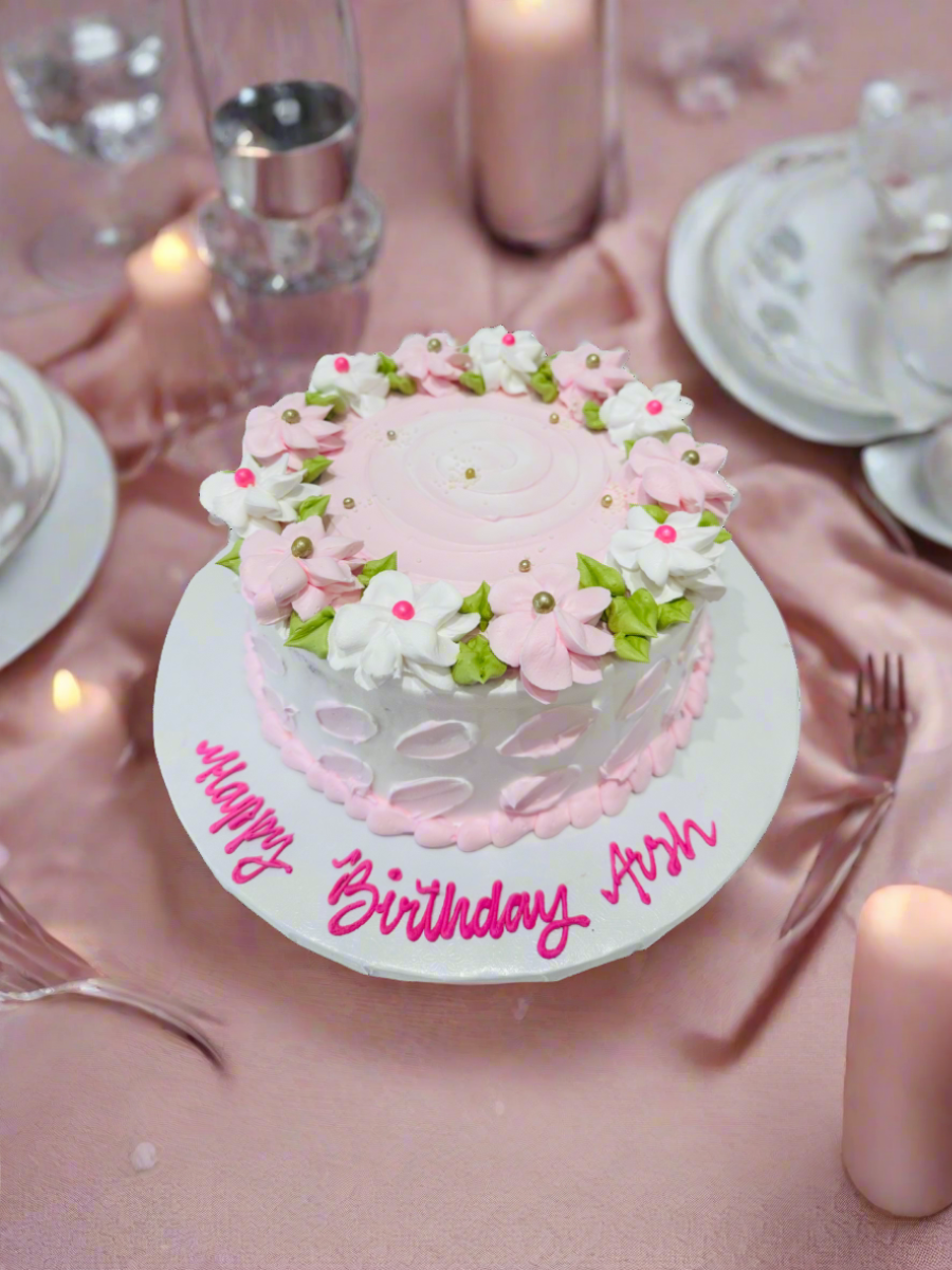 Baby Blue Blossoms Cake