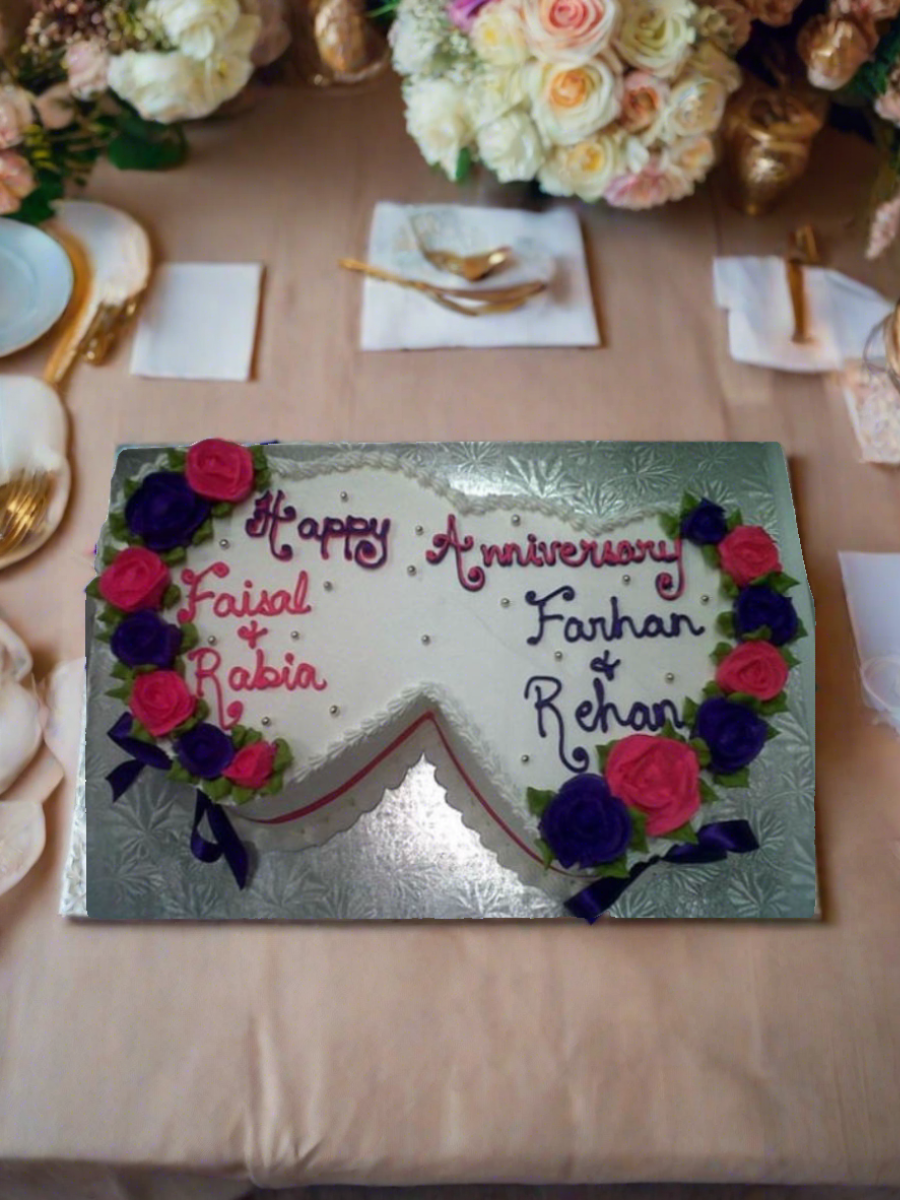 Rabia Double Heart Anniversary Cake