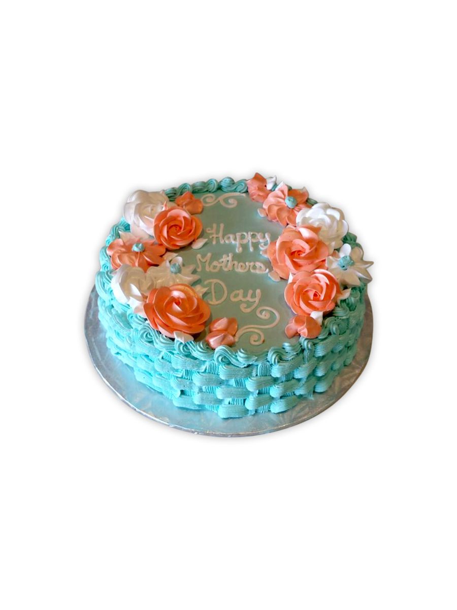 Teal Basket Cake