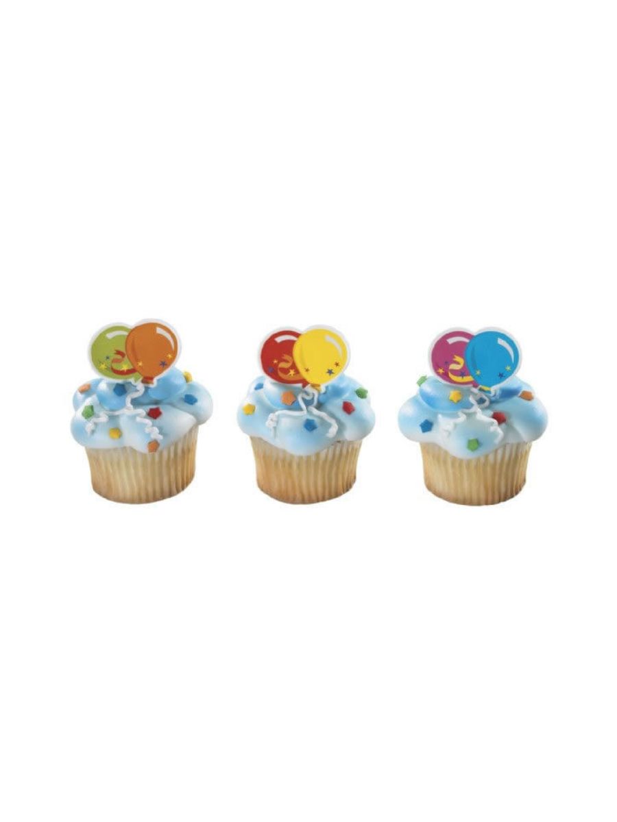HappyBirthday Balloons Cupcakes - (Pack of 6)