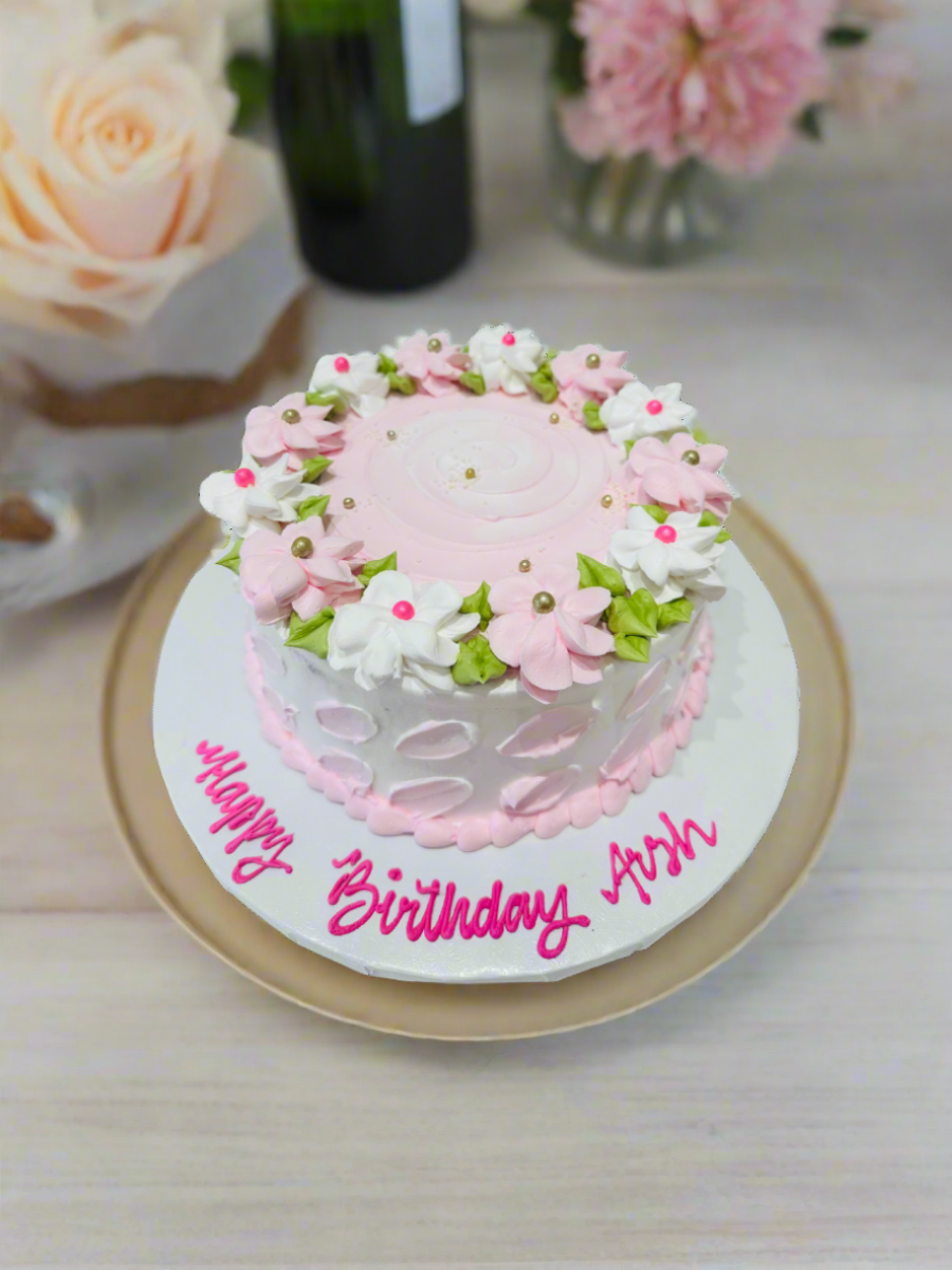 Baby Blue Blossoms Cake