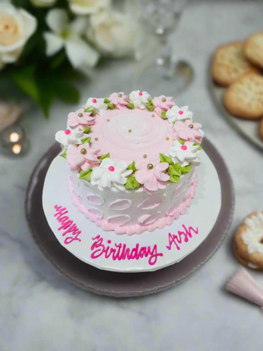 Baby Blue Blossoms Cake