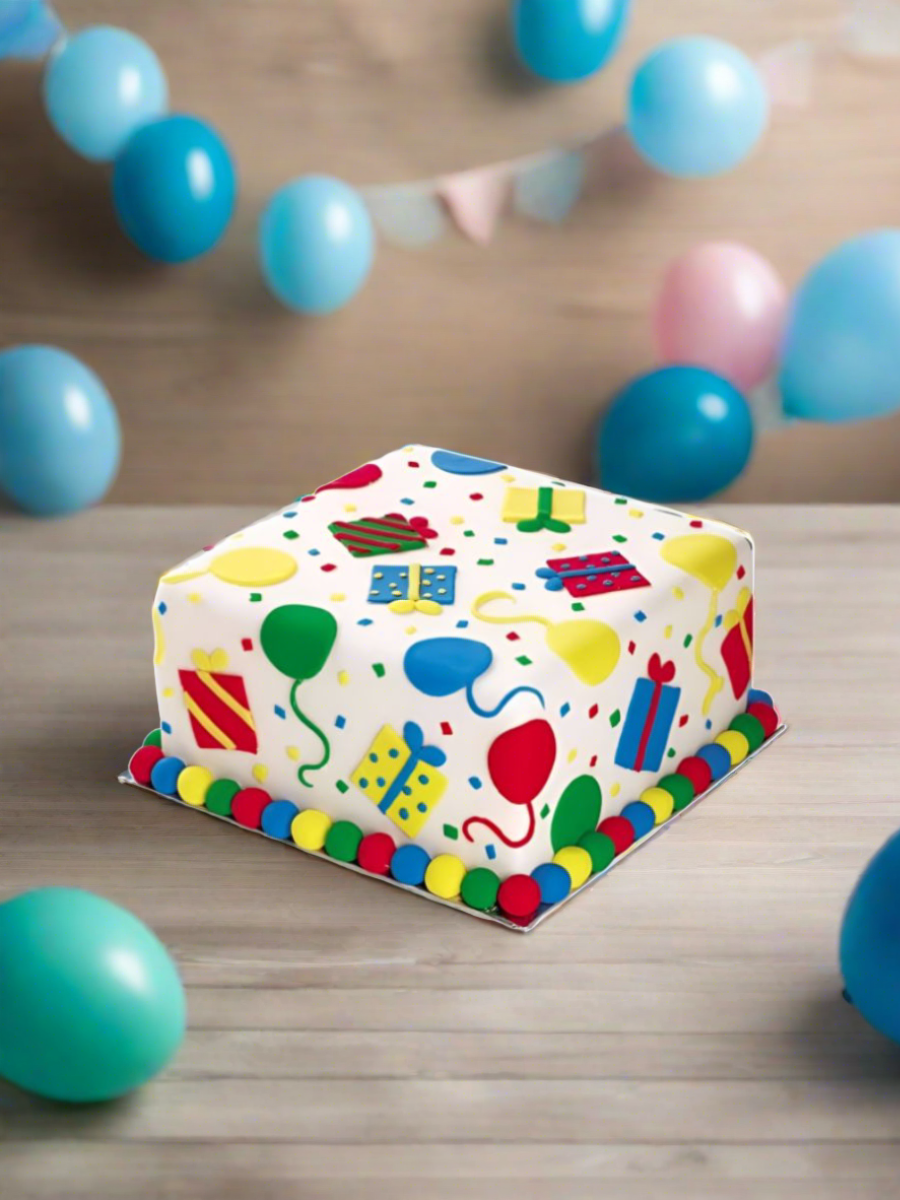 Balloons & Gifts Cake