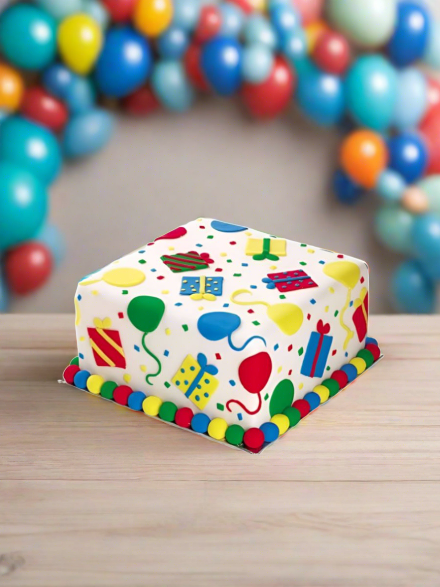 Balloons & Gifts Cake